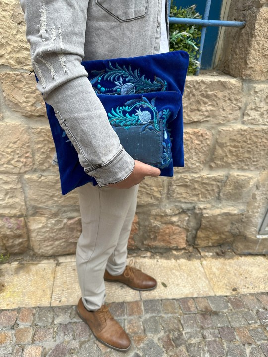 סט תיקי טלית ותפילין בעיצוב יוקרתי עשוי , טלית ותפיל